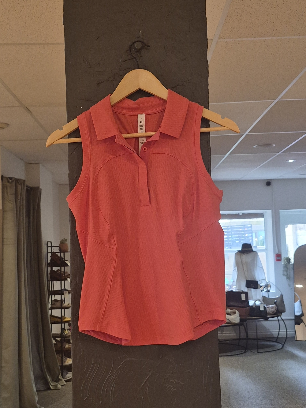 Lululemon Sleeveless Polo Tank - Coral Size 4